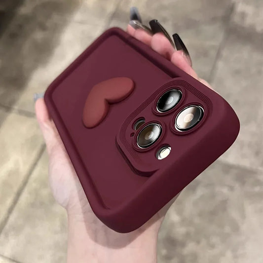 Love Heart Silicone Phone Case For iPhone X-17